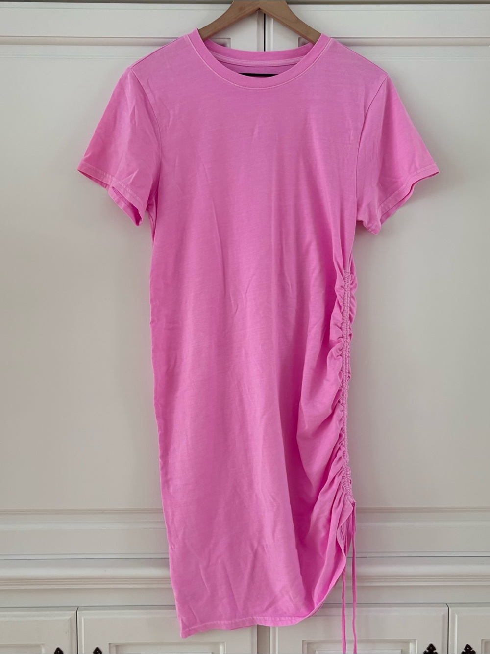 Universal Thread Small Hot Pink Ruched T-Shirt Dress
